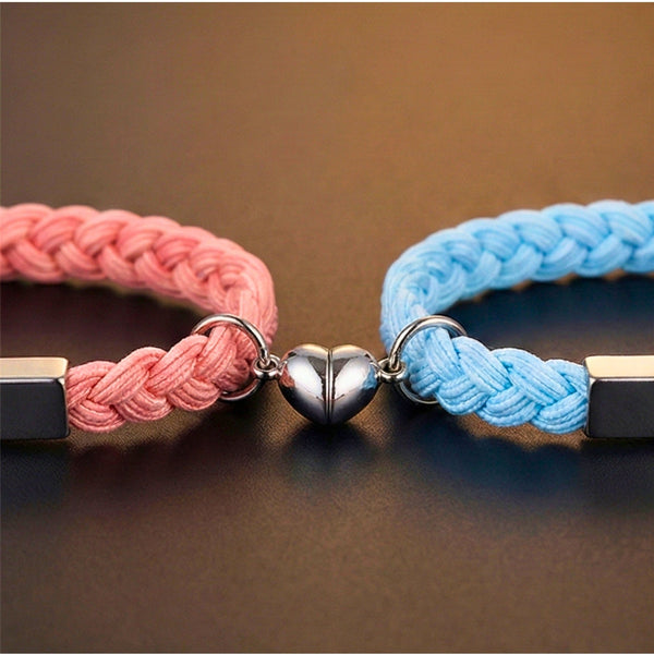 HEARTSTRING - Bracelet with Heart Charm for Men and Women Adjustable Couples Bracelet