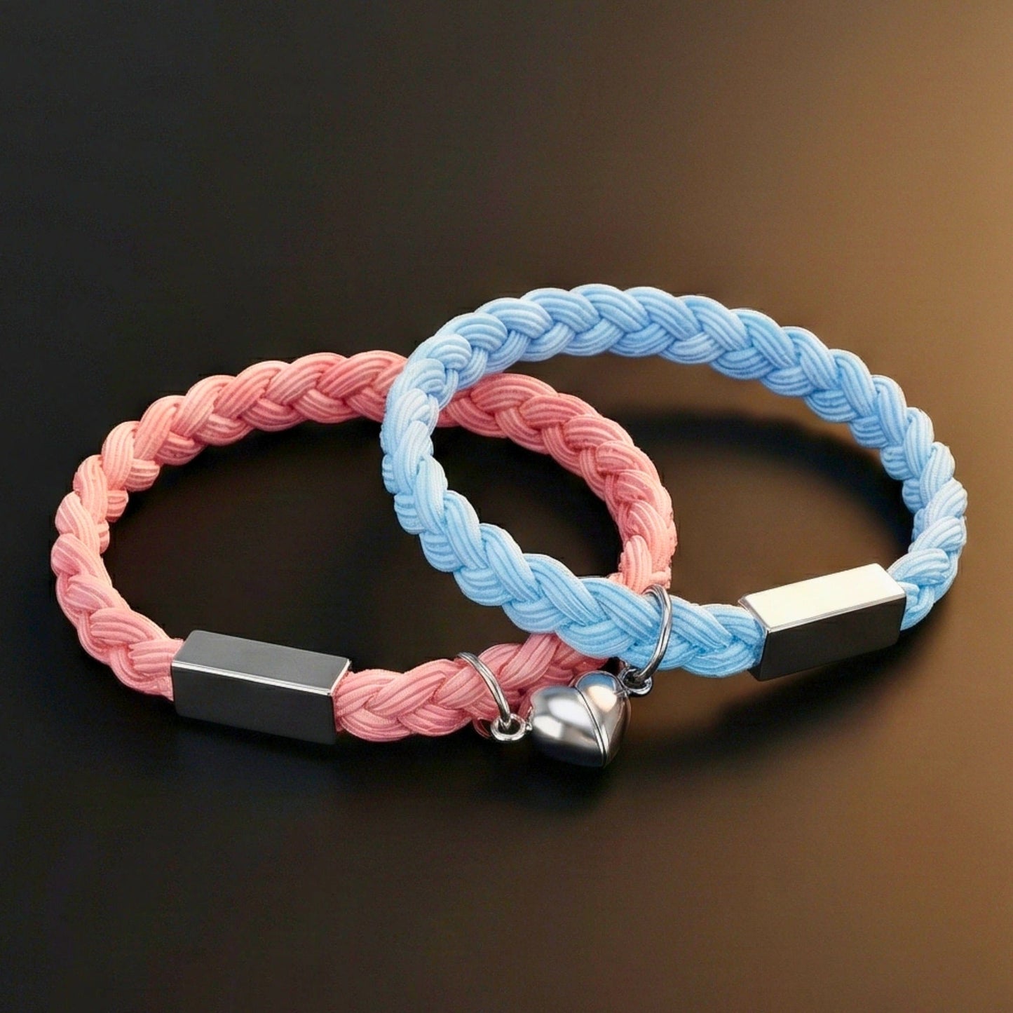 THE MEN THING Leather Bracelet HEARTSTRING - Bracelet with Heart Charm for Men and Women Adjustable Couples Bracelet