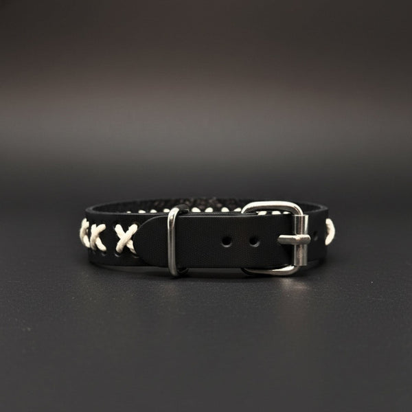 NOMAD X - 16mm Black Genuine Leather Adjustable Bracelet for Men & Boys (9 inch)