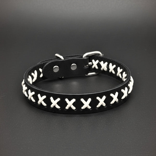 NOMAD X - 16mm Black Genuine Leather Adjustable Bracelet for Men & Boys (9 inch)