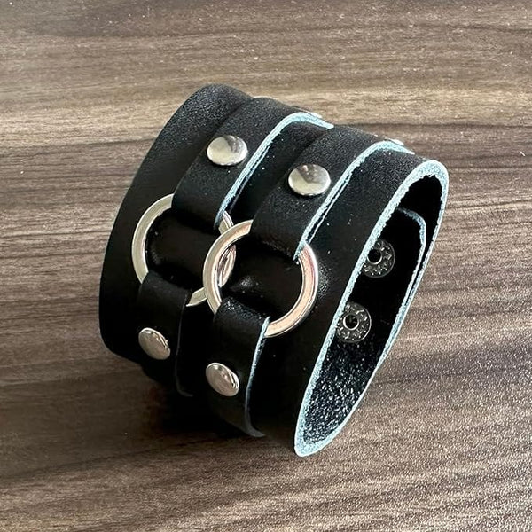 RAGE LOCK - Genuine Braided Leather Bracelet Set for Men & Boys (8 inch)