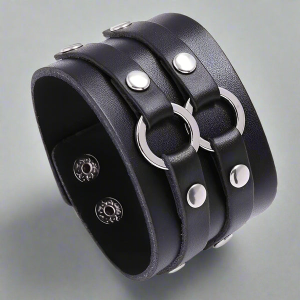 RAGE LOCK - Genuine Braided Leather Bracelet Set for Men & Boys (8 inch)