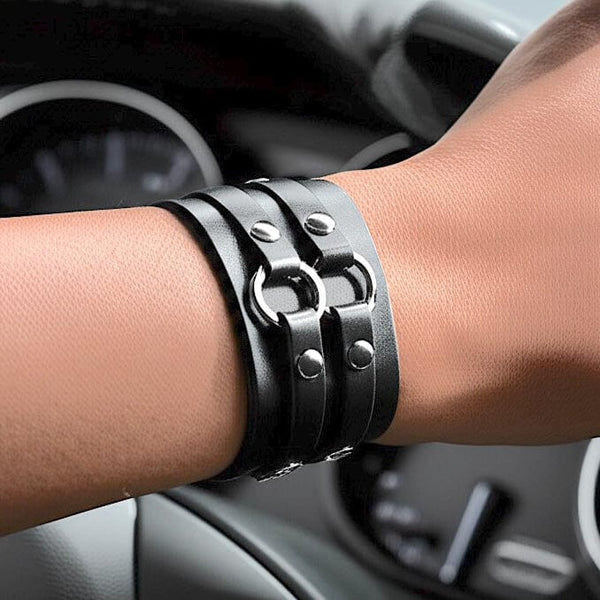 RAGE LOCK - Genuine Braided Leather Bracelet Set for Men & Boys (8 inch)