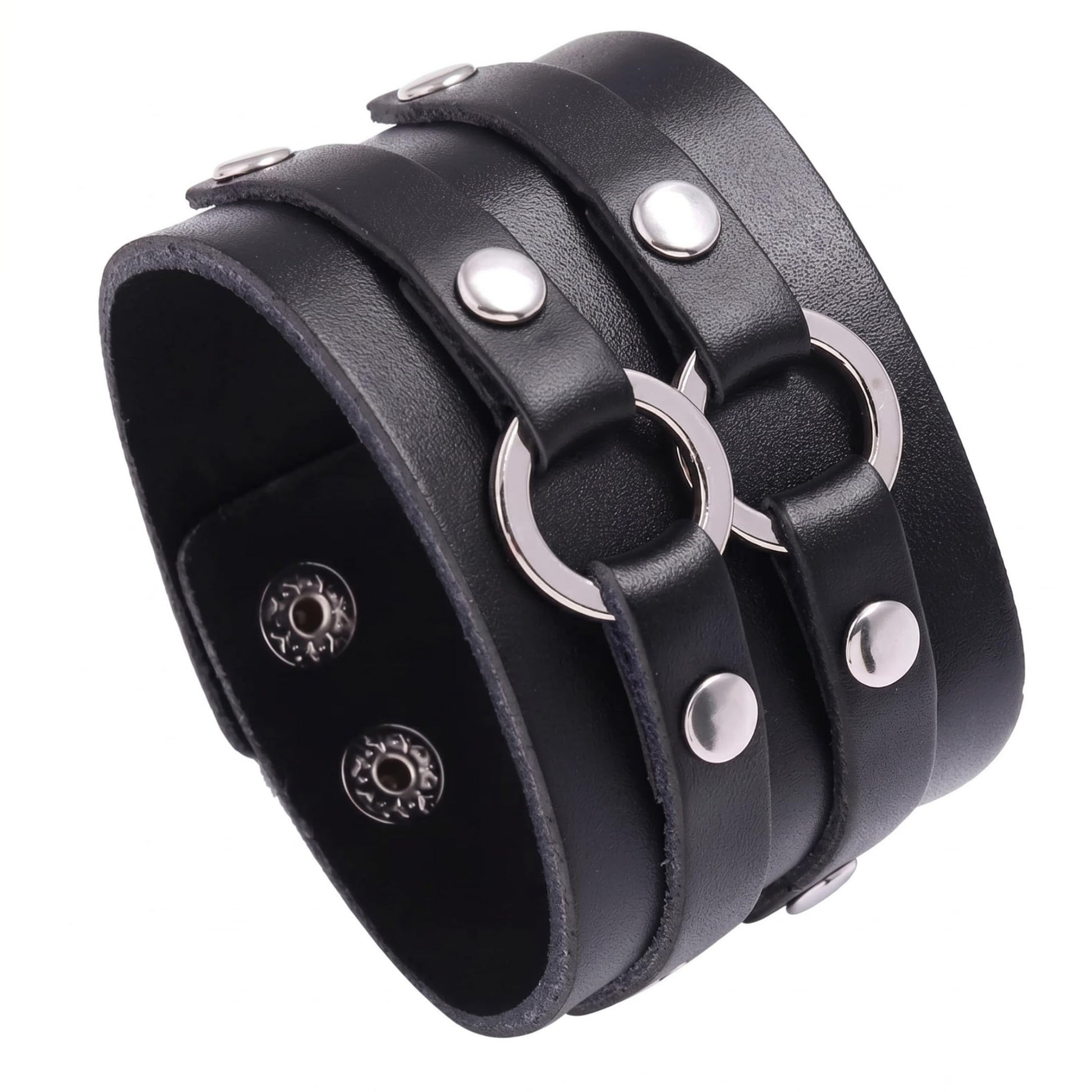 THE MEN THING Leather Bracelet RAGE LOCK - Genuine Braided Leather Bracelet Set for Men & Boys (8 inch)