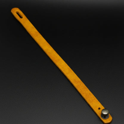 THE MEN THING Leather Bracelet SILENT ROGUE STRAP - Camel Brown 12mm Genuine Leather Bracelet with Stainless Steel  Stud button Closure for Men & Boys (8 inch)