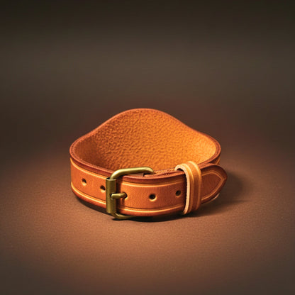 THE MEN THING Leather Bracelet TAVERNIX CUFF - 20mm Brown Genuine Leather Adjustable Bracelet for Men & Boys (9.5 inch)