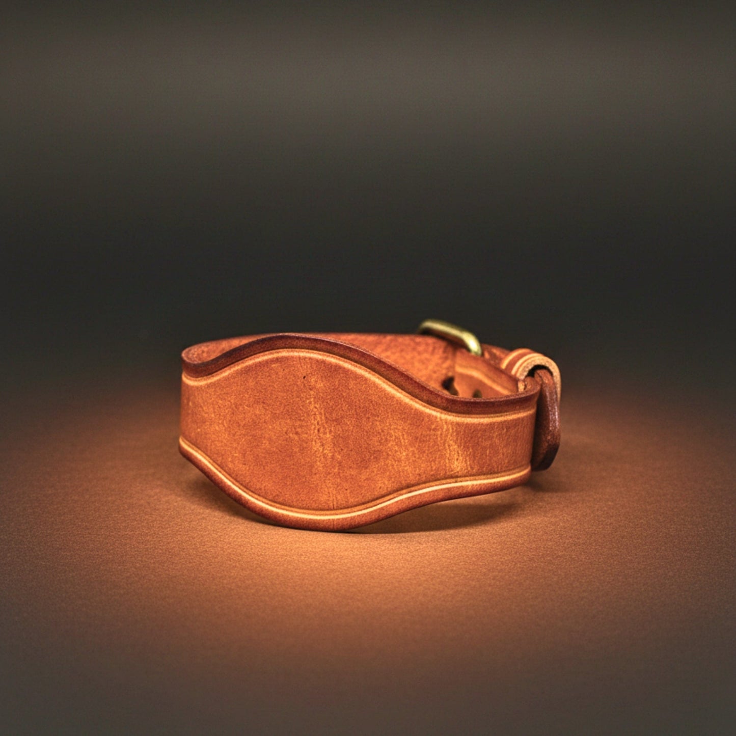 THE MEN THING Leather Bracelet TAVERNIX CUFF - 20mm Brown Genuine Leather Adjustable Bracelet for Men & Boys (9.5 inch)