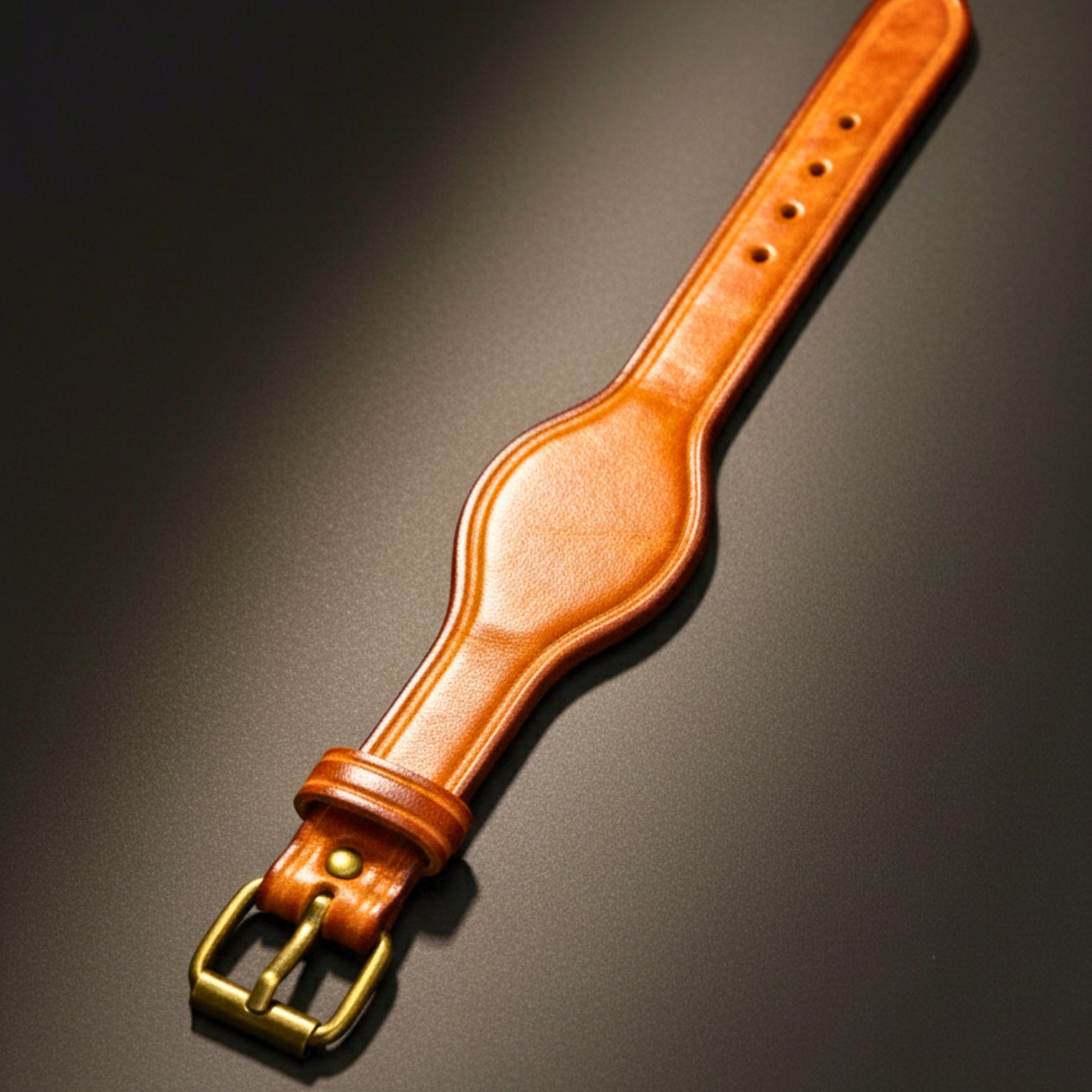 THE MEN THING Leather Bracelet TAVERNIX CUFF - 20mm Brown Genuine Leather Adjustable Bracelet for Men & Boys (9.5 inch)