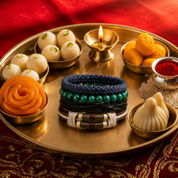 The Perfect Rakhi Gift For Every Brother – FROSTBORN CUFF - Premium 3 Pcs Leather Bracelets With Timeless Style (8inch)