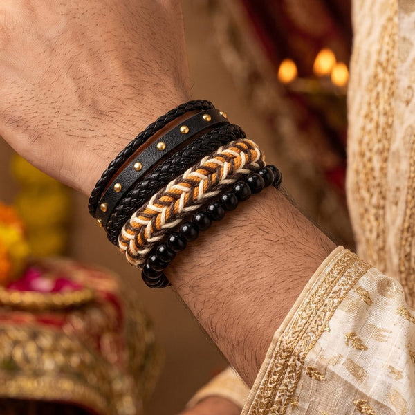 The Perfect Rakhi Gift For Every Brother – GILDED TRIBAL - Leather Adjustable Bracelets With Timeless Style
