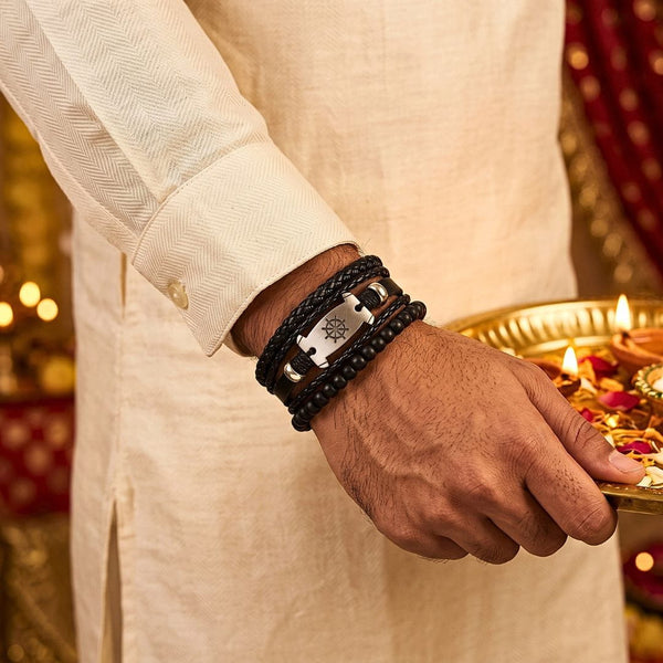 The Perfect Rakhi Gift For Every Brother – OCEAN COMMAND - Genuine Leather Bracelets With Timeless Style (Adjustable)