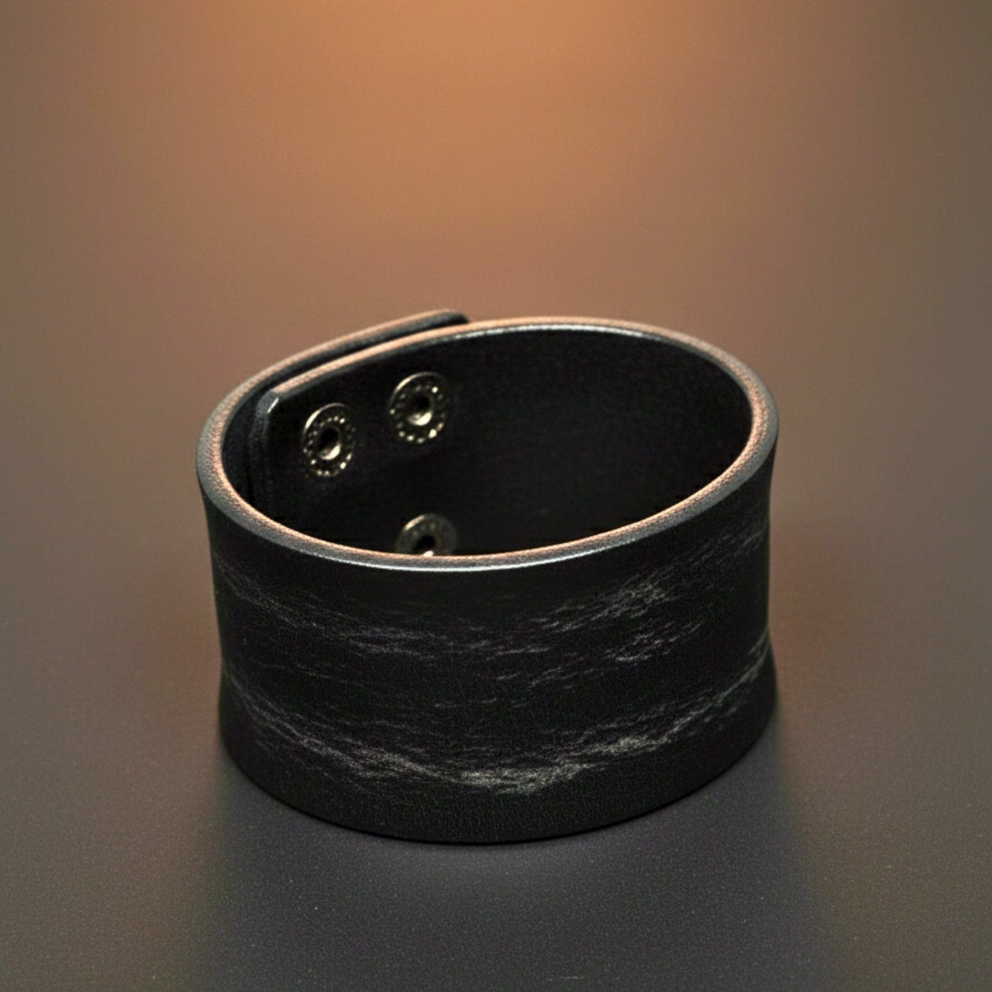 THE MEN THING Leather Bracelet URBAN GRIT - 40mm Genuine Leather Adjustable Bracelet for Men & Boys (9 inch)