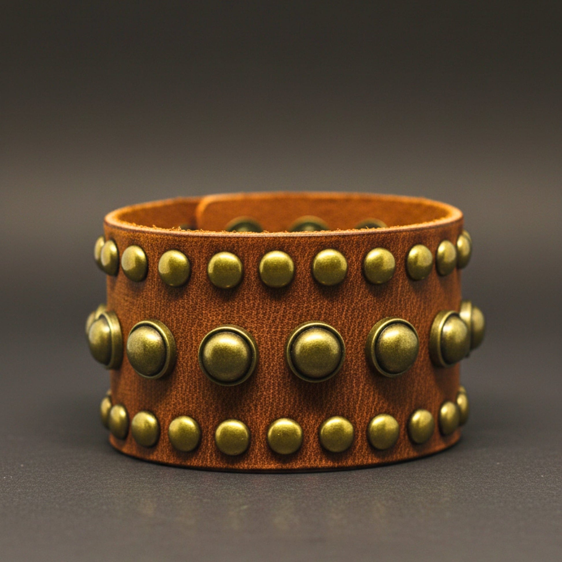 THE MEN THING Leather Bracelet VINTAGE VALOR - 40.7mm Brown Genuine Leather Adjustable Bracelet for Men & Boys (9.3 inch)