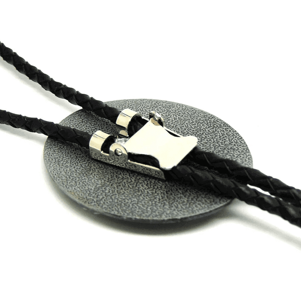 AMERICAN PRIDE - Retro Alloy Pendant Bolo Tie | Adjustable Genuine Leather Cowboy Necktie Necklace for Men & Boys