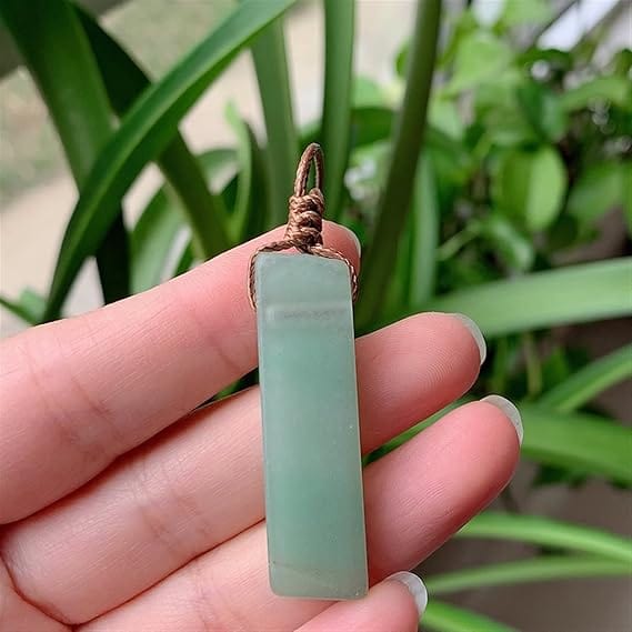 AVENTURINE MIRAGE - Natural Crystal Unshaped Pendant with Adjustable Rope Chain for Men and Boys