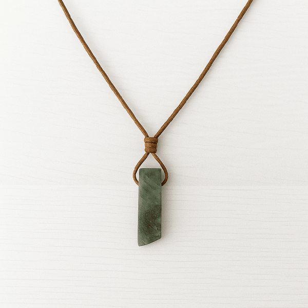 ELARIC LABRADORITE - Natural Crystal Unshaped Pendant with Adjustable Rope Chain for Men and Boys