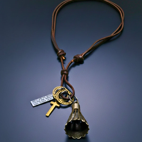 FREEDOM SHUTTLE  – 1.5-Inch Pure Stainless Steel Pendant with  Adjustable Leather Rope for Men & Boys