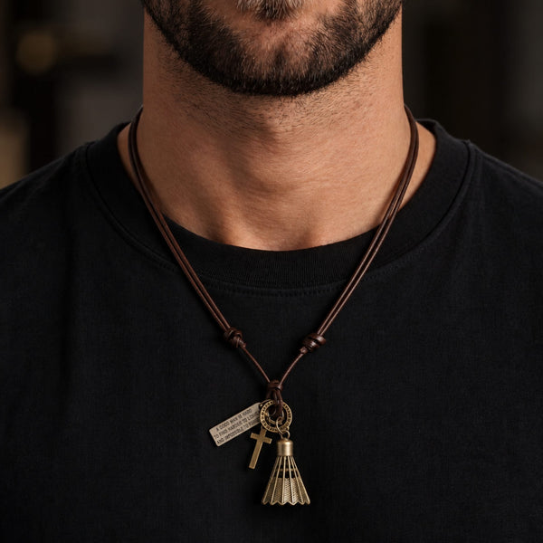 FREEDOM SHUTTLE  – 1.5-Inch Pure Stainless Steel Pendant with  Adjustable Leather Rope for Men & Boys