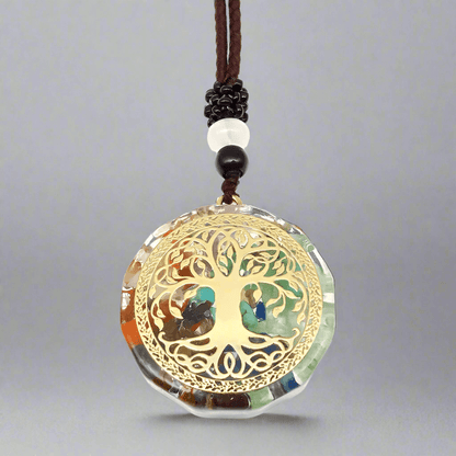 THE MEN THING Leather Necklace INTRICADIA  - Natural Crystal necklace with 30 inch Adjustable Rope Chain for Men & Boys