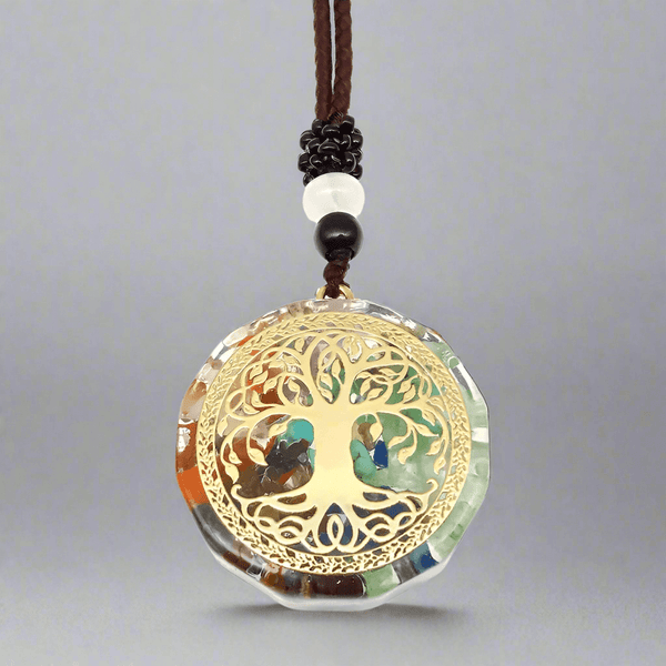 INTRICADIA  - Natural Crystal necklace with 30 inch Adjustable Rope Chain for Men & Boys