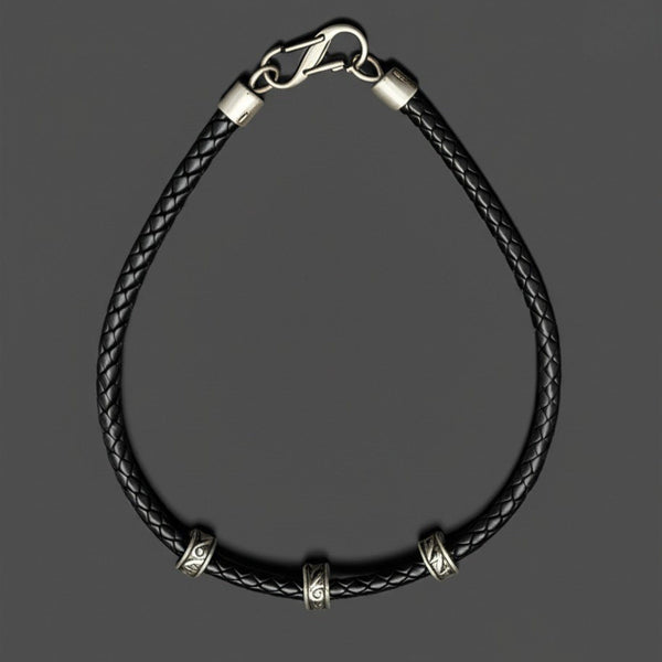 IRONVEIL - Titanium Steel Pendant with Rope Chain, for Men & Boys (16inch)