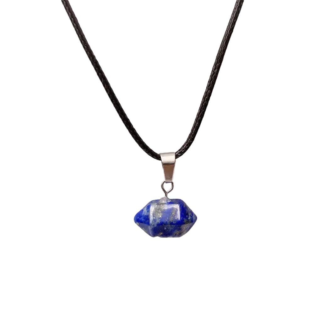 THE MEN THING Leather Necklace KYANITE Natural Crystal Pendant with 19 inch Leather Rope Chain for Men & Boys
