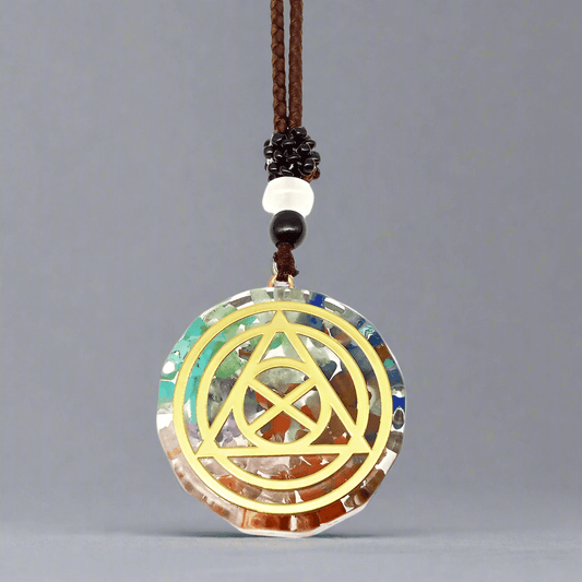 THE MEN THING Leather Necklace MYSTALIQUE  - Natural Crystal necklace with 30 inch Adjustable Rope Chain for Men & Boys