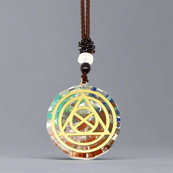 MYSTALIQUE  - Natural Crystal necklace with 30 inch Adjustable Rope Chain for Men & Boys