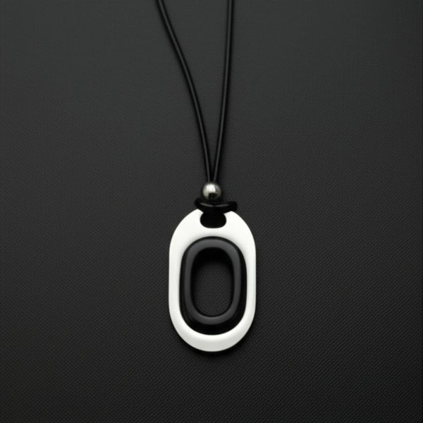 OBLIVION LOOP - Titanium Steel Pendant with Adjustable Rope Chain for Men & Boys