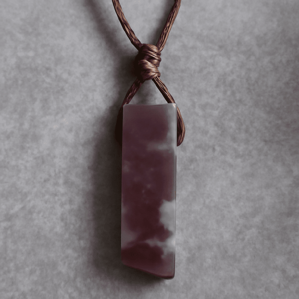 SERENITY MYSTIC STONE - Natural Crystal Unshaped Pendant with Adjustable Rope Chain for Men and Boys