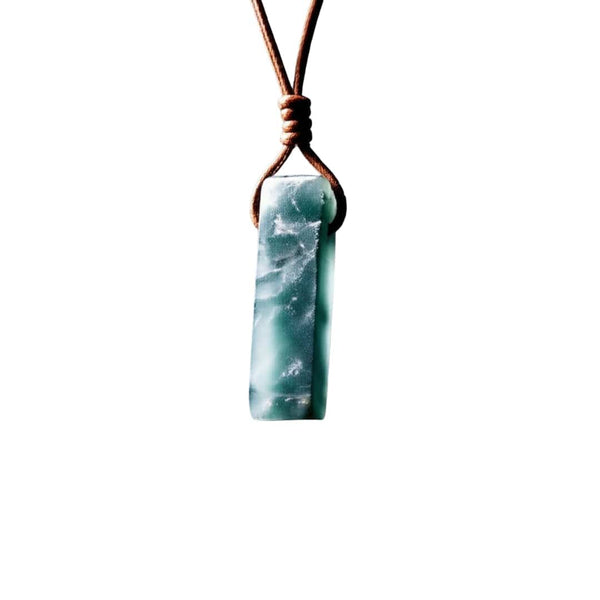 SERENITY MYSTIC STONE - Natural Crystal Unshaped Pendant with Adjustable Rope Chain for Men and Boys