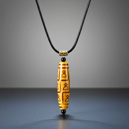 THE MEN THING Leather Necklace ZEN GUARDIAN – 3-Inch Natural Crystal Pendant with 28-Inch Leather Rope for Men & Boys