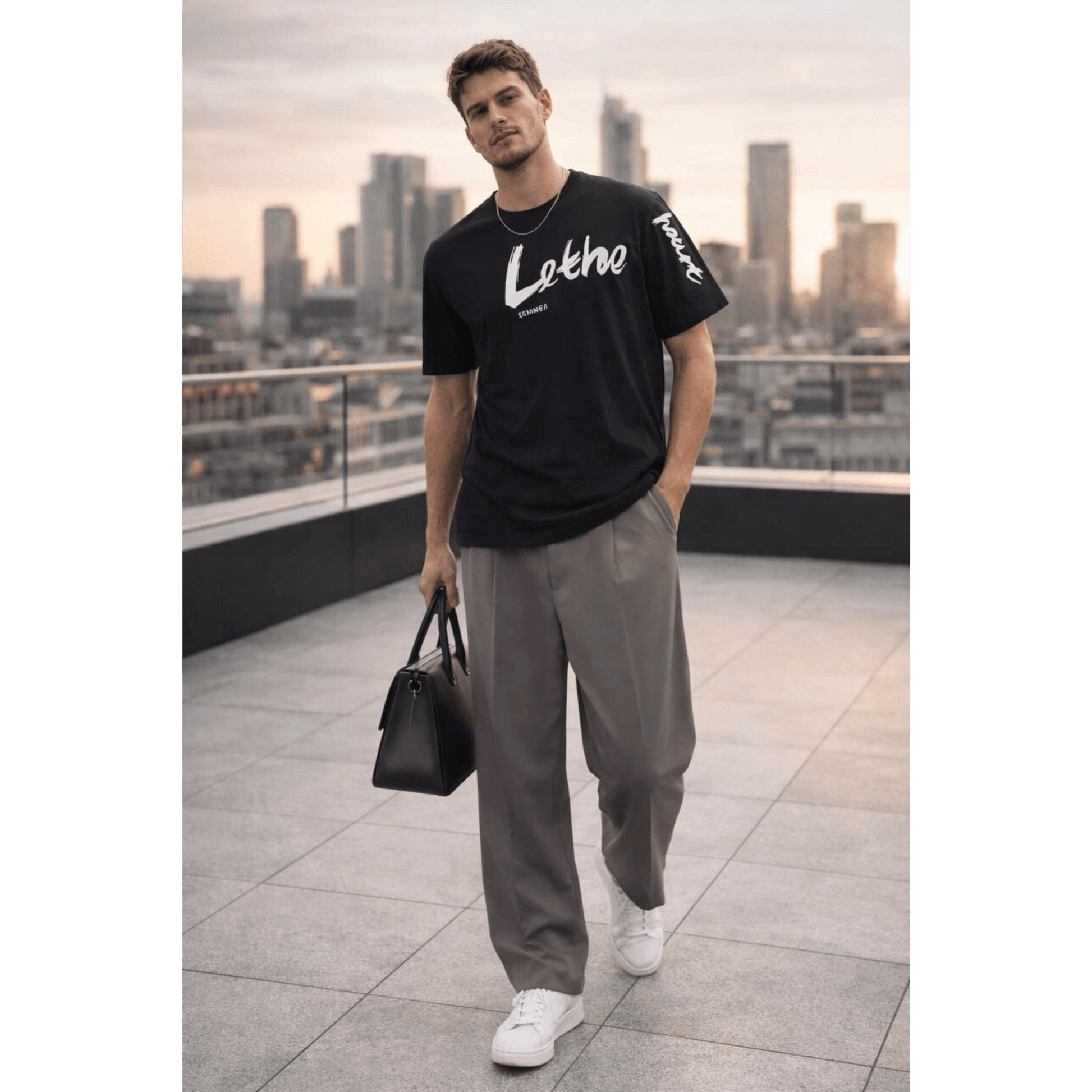 THE MEN THING Lethe Summer T-Shirt – Black