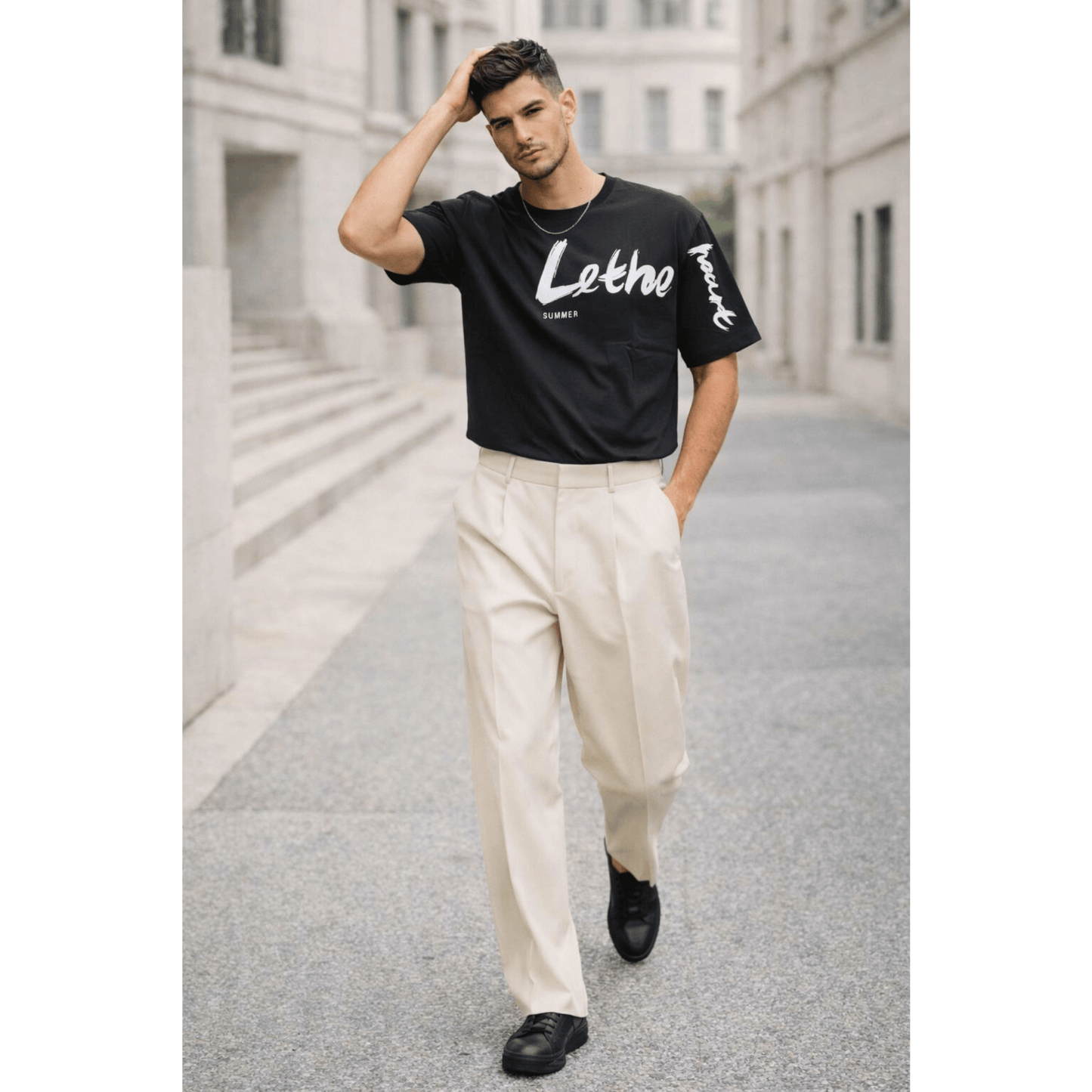 THE MEN THING Lethe Summer T-Shirt – Black