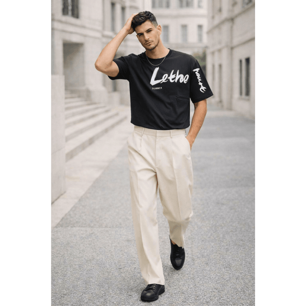 Lethe Summer Oversized T-Shirt – Black