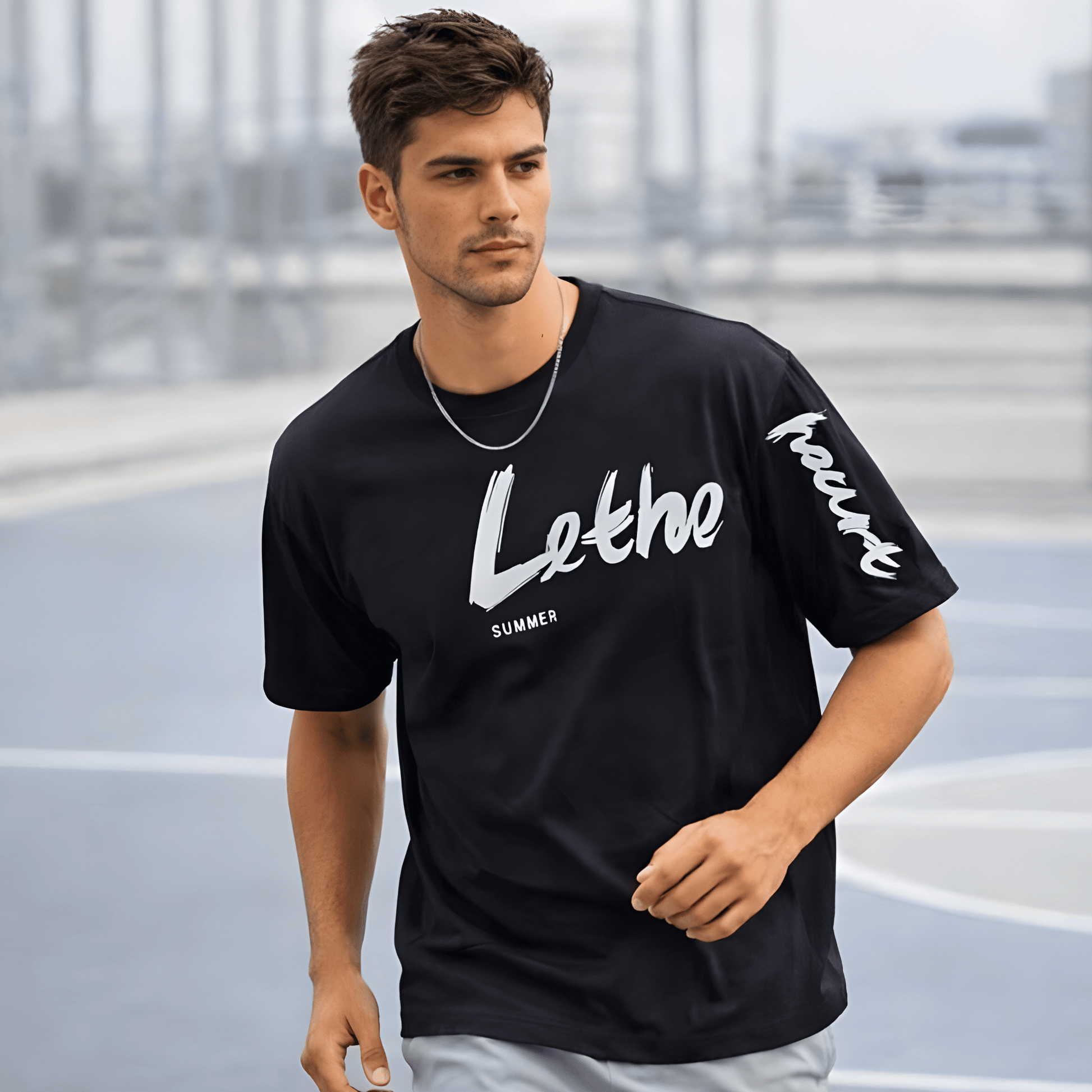 THE MEN THING Lethe Summer T-Shirt – Black
