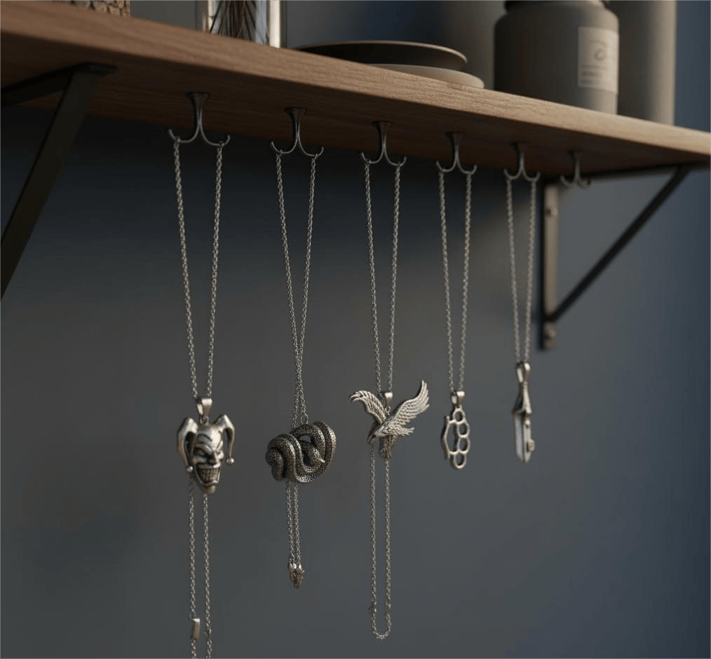 THE MEN THING Necklace CONTRAST COLLECTIVE 5-Piece Symbolic Pendant Set – COILED SERPENT, EAGLE-SHARP, STRONG GRIP, CLAW LEAF, & CIRCUS Necklaces on 24 Inch Stainless Steel Chain for Mens and Boys