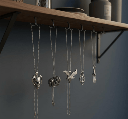 THE MEN THING Necklace CONTRAST COLLECTIVE 5-Piece Symbolic Pendant Set – COILED SERPENT, EAGLE-SHARP, STRONG GRIP, CLAW LEAF, & CIRCUS Necklaces on 24 Inch Stainless Steel Chain for Mens and Boys