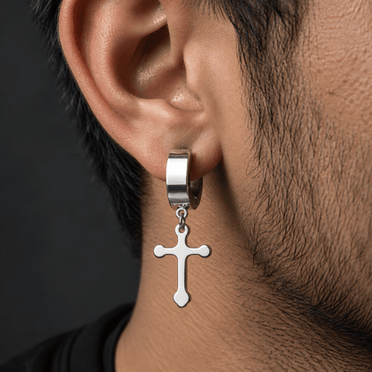The Men Thing Nose & Ear Ring ALTROSS SILVER - 5mm Titanium Steel Hoop Earrings for Men & Boys (2 Pcs)