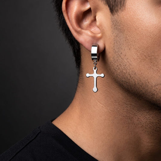 The Men Thing Nose & Ear Ring ALTROSS SILVER - 5mm Titanium Steel Hoop Earrings for Men & Boys (2 Pcs)