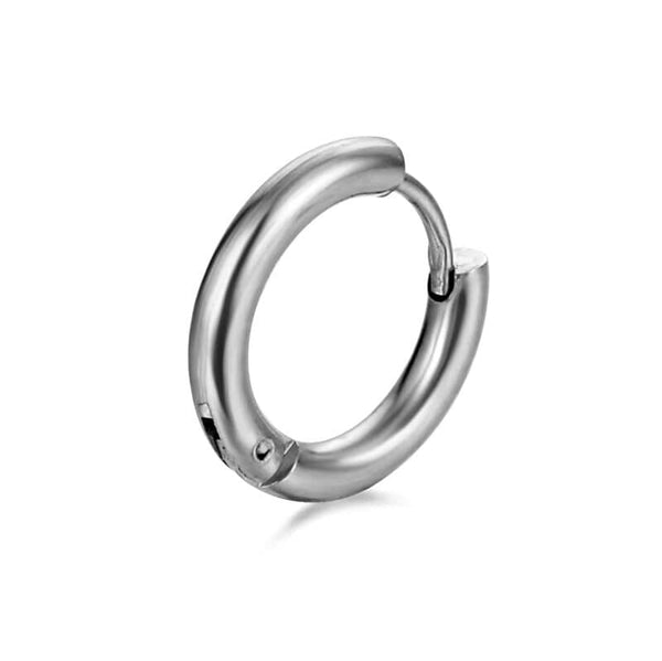 AVOR SILVER - Titanium Steel Hoop Earrings for Men & Boys (16MM to 8 MM) (2 Pcs)