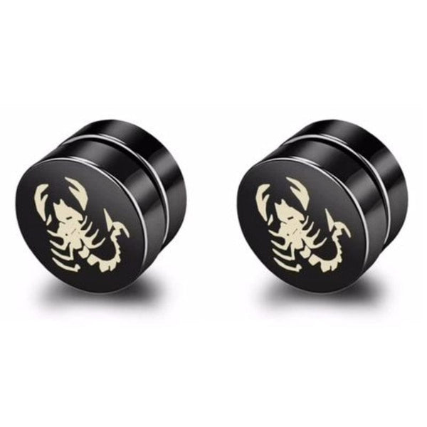 AERO STING - Magnetic Non-Piercing Pure Titanium Steel Studs Earrings for Men & Boys (2 Pcs)