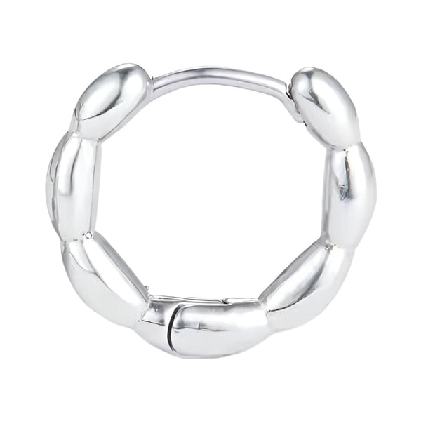 BREEZE CURVE - Titanium Steel Hoop Earrings for Men & Boys (2 Pcs)