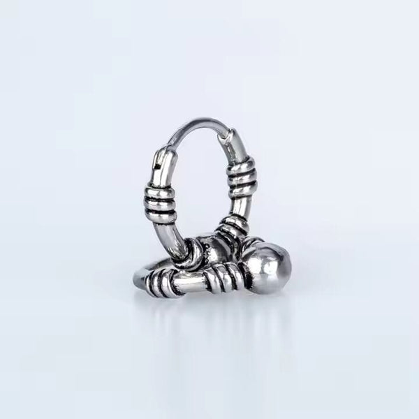 COMET HOOPS - Titanium Steel Hoop Earrings for Men & Boys (2 Pcs)