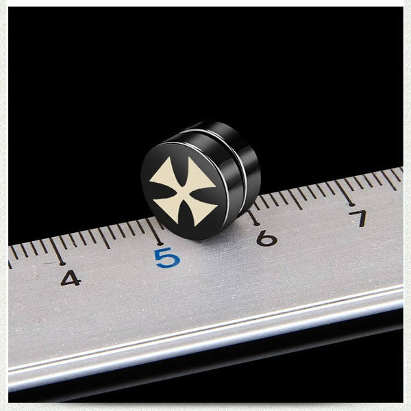 CRUCIBLE - Magnetic Non-Piercing Pure Titanium Steel Studs Earrings for Men & Boys (2 Pcs)