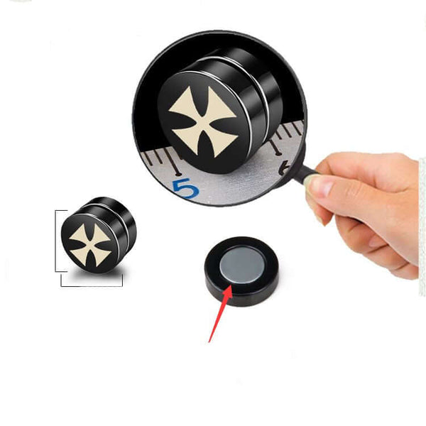 CRUCIBLE - Magnetic Non-Piercing Pure Titanium Steel Studs Earrings for Men & Boys (2 Pcs)