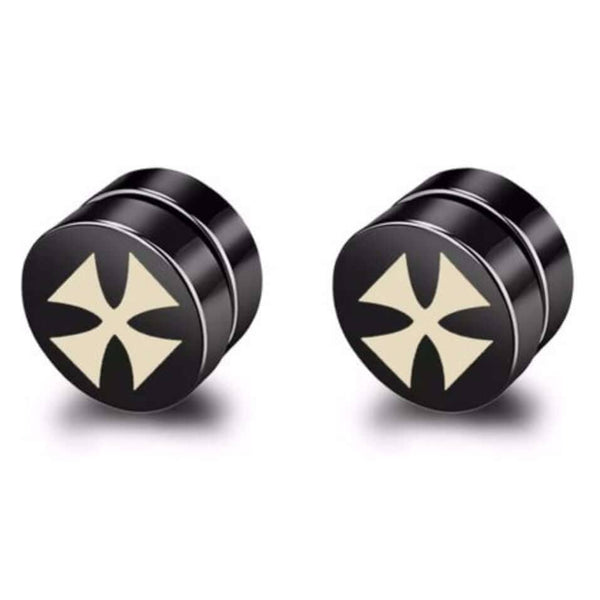 CRUCIBLE - Magnetic Non-Piercing Pure Titanium Steel Studs Earrings for Men & Boys (2 Pcs)