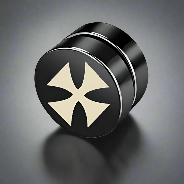 CRUCIBLE - Magnetic Non-Piercing Pure Titanium Steel Studs Earrings for Men & Boys (2 Pcs)