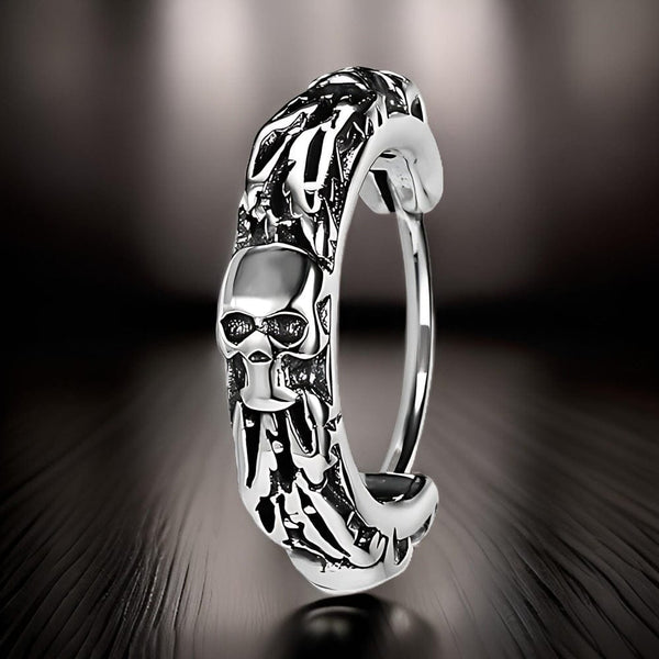 GHOSTFURY HOOPS - Titanium Steel Hoop Earrings for Men & Boys (2 Pcs)