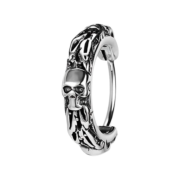 GHOSTFURY HOOPS - Titanium Steel Hoop Earrings for Men & Boys (2 Pcs)